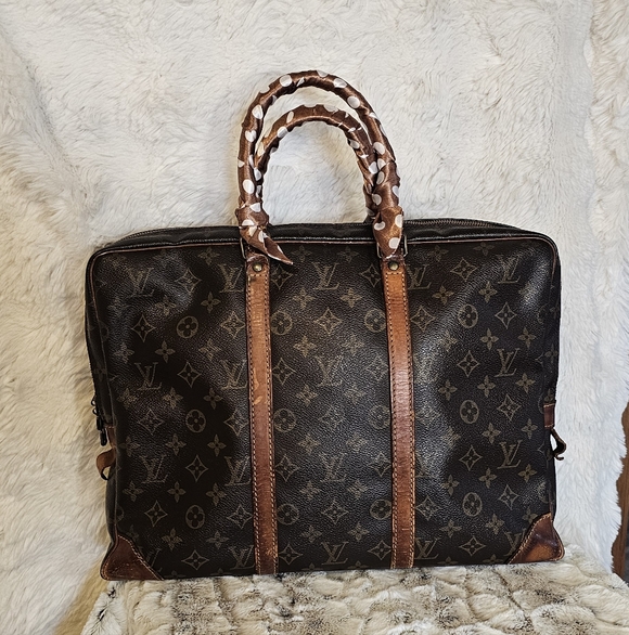 Louis Vuitton Handbags - Louis Vuitton Black and Brown Monogram Briefcase